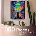 1000 Piece Jigsaw Puzzles for Adults Cute Cat in Boat Painting Jigsaw Puzzle Alien Spaceship,UFO 1000 Pieces Puzzles The Rocky Mountain DIY Craft Puzzle Cultural Family challenging Gift Bedroom Decor