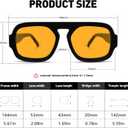 YDAOWKN Retro Square Aviator Sunglasses for Women Men Trendy Flat Top Sun Glasses UV Protection Vintage Shades