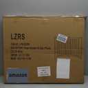 LZRS 2-Panel Wooden Free Standing Foldable Dog Gate Indoor  Solid Hardwood 24" High, Step-Over Safety Pet Gate for Doorways, Stairs & Small Spaces - Indoor Use, White