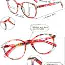 SIGVAN Women's Reading Glasses Blue Light Blocking Spring Hinge Stylish Pattern Print Readers for Women
