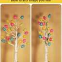 2 Pack Easter Birch Tree with Light, USB or Batteries Operated with Timer, Artificial Tree Light 24 inch with 36 Eggs Indoor Hanging Ornaments for Easter Party Decoration