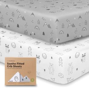 KeaBabies 2-Pack Organic Crib Sheets for Boys, Girls - 52x28 Fitted Crib Mattress Sheet Neutral, Breathable Jersey Cotton Cover for Baby Bed, Toddler Mattress, Soft & Cute Prints (Woodland) KeaBabies 2-Pack Organic Crib Sheets for Boys, Girls - 52x28 Fitted Crib Mattress Sheet Neutral, Breathable Jersey Cotton Cover for Baby Bed, Toddler Mattress, Soft & Cute Prints (Woodland)