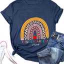 Kindergarten Teacher T-Shirt for Women Pre-K Team Kindergarten Crew Novelty Graphic Top (M)