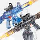 2 Pack Water Gun for Kids, Squirt Guns for Kids with LED Light & 25 FT Shooting Range, Large Capacity No Leak Water Gun, Summer Swimming Pool Beach Outdoor Water Fighting Parties Toys