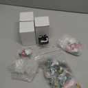 Weysat 19 Pcs Christmas Village Houses Sets Christmas Village Miniature Display Xmas Scene Figurines Trees Snowman Decor Desktop Table Decor Winter Town Scene