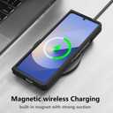 Magnetic Case for Galaxy Z Fold 7 with Rotatable Stand, Matte PC Case for Women Men Girls Boys Drop Protection Shockproof Slim Fit Durable Cover for Galaxy Z Fold 7, Black 13.20