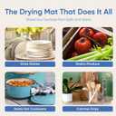 Chefs Path Dish Stone Drying Mat - 23.6x15.4in Mountain Print Spliced Kitchen Mat - Quick Drying and Ultra Absorbent Diatomaceous Earth and Quartz Dish Drying Mat with Non Slip Pad and Sandpaper