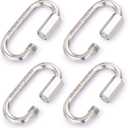 SHONAN Heavy Duty Marine Chain Quick Links, Stainless Steel Chain Connectors, Corrosion Resistant Locking Carabiners (3 Inch, 4 Pack)