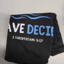 Water Immersion Baptism BAPTIZED; I HAVE DECIDED 2-Cor.5:17 T-Shirt (Small, Black)