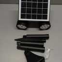 EMANER Solar Motion Sensor Light Outdoor, Motion Detect On/Off or Stay On, 5000mAh Spotlights Dusk to Dawn, Wall Mount or Pole Stake in Ground Solar Security Flood Light for Patio Yard Garden, 1Pack