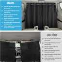 ZATOOTO Car Divider Curtain, Car Privacy Curtains with Pole Backseat Blackout Curtain for Car Camping Travel and Breaks, Lengths Adjustable for Most Cars, Sedan, Vans, SUVs (5.25 ft * 3.48 ft)