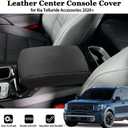 Center Console Armrest Cover for Kia Telluride Accessories 2020-2025 2026 Armrest Lid Protector Arm Rest Box Leather Pad Interior Middle Console Cushion Seat Box Case Trim (Gray Stitches)