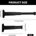 braxan 6 Pcs Bed Support Legs Frame Replacement, Patas para Cama Adjustable Height Furniture Center for Frame/Sofa/Dresser/Chair/Table 7.87 In-14.96 in Bed Support Legs (Black)