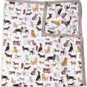 Little Unicorn Premium Quilted Throw | Super Soft, Multi-Layered Muslin XL Blanket| Great for Kids & Families (Woof)