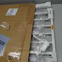 BABELIO Baby Gate for Doorways and Stairs, 26-31" Pet Gate with Wide Walk Thru Door and Lock Indicator, No Drill Pressure Mounted Safety Gate with Double Lock and Self-Closing, White