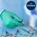 HALYARD Surgical Gloves Latex Micro Sterile Individually Wrapped Pairs Powder Free Medical Disposable Gloves, 7.5 mil, Size 6.5 Small, Teal, SGL60065 (Box of 50 Pairs - 100 Total)