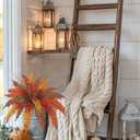 Hollyone Artificial Fall Plants Large Fake Boston Fern Plants Bushes Faux Fall Fern Greenery Shrubs Plant for Indoor Outdoor Home Garden Porch Window Thanksgiving Autumn Wedding Decorations, 2 Pack