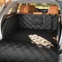 Zanch Heavy Duty SUV Cargo Liner for Dog, Cushioned Sides for Full Protection, Non-Slip Waterproof Cover for Dogs Hair Muddy Paws, Trunk Protector with 60/40 Split & Bumper Flap, M, Black
