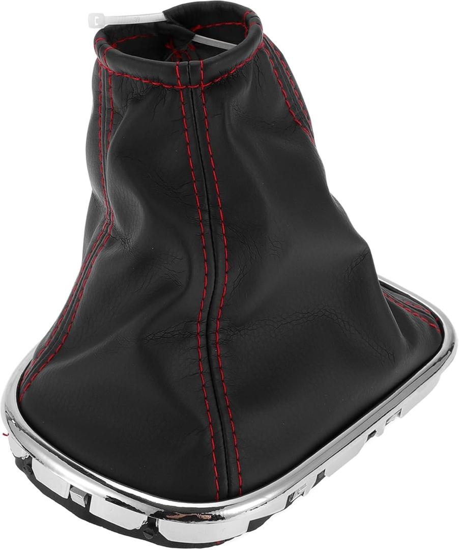 Gear Shift Stick Gaiter for Chevrolet Cruze 2008-2012 Car Black Red Gear Stick Knob Cover Boot Shift Cover Faux Leather 1 Pc