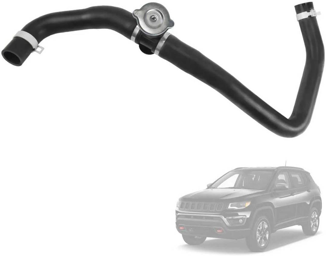 5058172AH Upper Radiator Coolant Hose with Cap Compatible with Jeep Patriot Compass 2007-2017 Dodge Caliber 2007-2012 1.8L 2.0L 2.4L L4 Replaces 5058172AE 5058172AI 5058172AF 5058172AG