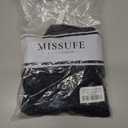 Missufe Women's V Neck Ruffle Short Sleeve Bodycon Summer Casual T Shirt Dress (Black, XL)