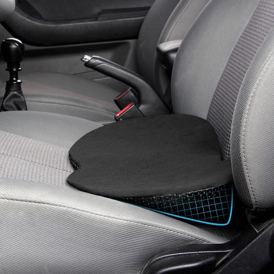 Car Seat Cushion - Memory Foam Car Seat Pad - Sciatica & Lower Back Pain Relief - Car Seat Cushions for Driving - Road Trip Essentials for Drivers(Classic Black)