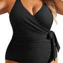 Yonique Plus Size One Piece Swimsuits for Women Tummy Control Bathing Suits Full Coverage Swimwear, Size 22W