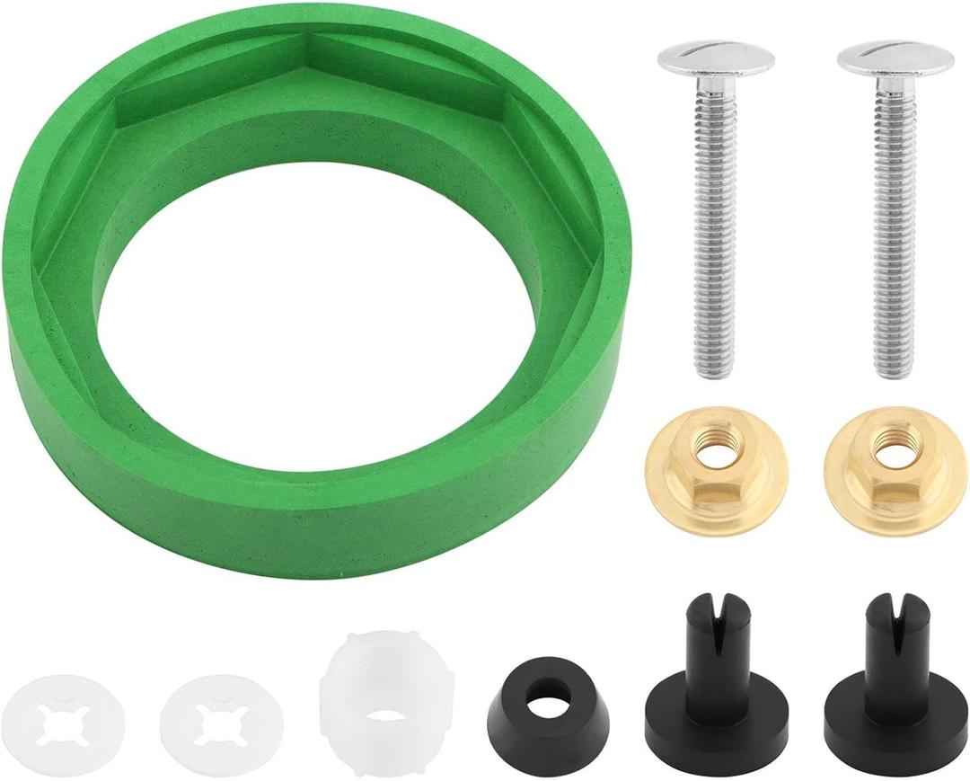 3'' Toilet Tank to Bowl Coupling Kit, Fits for American-Standard Champion 4 Toilet Parts AS738756-0070A, Toilet Tank Replacement Kit Includes Gasket & Bolt Kit with Handle(COLOR:as shown)