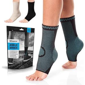 POWERLIX Legs Orthopedic Brace Compression Support Sleeve (Pair) for Swelling, Sprain, Plantar Fasciitis, Arthritis, Tendinitis, Small