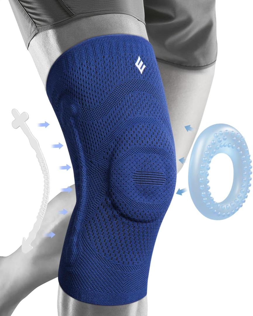 NEENCA Compression Knee Sleeve with Patella Stabilizer, Enhanced Stability, Joint Pain Relief & Improved Performance for Sports, Fitness & Recovery (Large)
