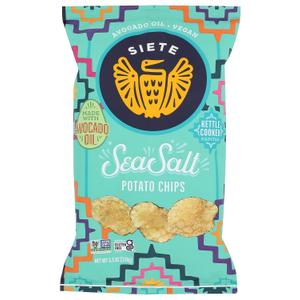 Siete Family Foods Sea Salt Potato Chips, 5.5 oz Bag (EXP 12/16/24)