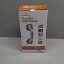 LEVERLOC Grab Bars for Bathtubs and Showers 2 Pack Suction Grab Bar, Heavy Duty 12 Inch Shower Handle Removable Bath Handrails for Seniors and Elderly, Bathroom Safety Grip No Drilling Waterproof Grey (Gray)