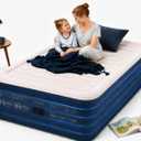 KINGJERRY Twin XL Air Mattress with Built in Pump, Upgraded 5-Layer Air Chamber, 18" Raised Inflatable Mattress, 500 lbs Heavy-Duty Support, 48Hr Leak-Tested Blow Up Bed for Home Guests & Camping