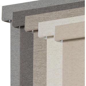 Persilux Blackout Roller Shades for Window Blinds,Cordless,Linen Fabric,Thermal Insulated Fabric UV Protection Shades for Home,Office,Bedroom,Door,Blackout-Beige,34" W X 72" H