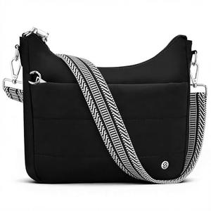 SYTRAH Anti Theft Crossbody Purse Hobo Crossbody Bags for Women, Quilted Puffer Bag Slouchy Built-in Wallet & RFID Blocking Shoulder Purses Black