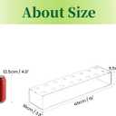 Rectangular Acrylic Vases for Centerpieces, 16 Inches Long Floral Vase with Holes for Flowers, Clear Rectangle Box Tray for Roses Modern Flower Arranger for Wedding Home Dining Table Decor, 2pcs