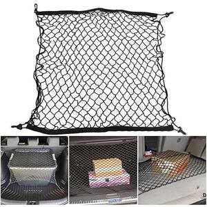 Car Trunk Nets Elastic Strong Nylon Cargo Luggage Storage Organizer Net Mesh with Hooks for Car Van Pickup SUV MPV