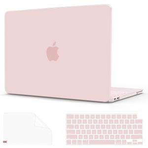 G JGOO Compatible with MacBook Neo Case 13 inch 2026 Release Model A3404, 100% Match Official Color, Matte Plastic Protective Hard Shell Case with Keyboard Cover & Screen Protector, Blush Clear