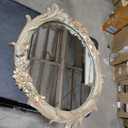 Touch of Class Beautiful Peacock Elegance Oval Wall Mirror - Resin, Glass - Copper, Champagne Tones - Looking Glass for Bedroom, Living Room, Bathroom, Entryway, Foyer - Painted by Hand