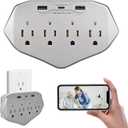 1080P HD Wireless Wall Outlet Charger Security Camera with 45W Fast Charging Station USB-C & USB-A, Home Security Camera for Baby and Pet WiFi Enabled