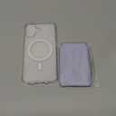 for iPhone 17 Case Slim Clear with Card Holder & Adjustable Stand, Holds 5 Cards Magnetic Wallet, Anti-Yellowing & MIL-Grade Drop Tested Phone Cover, Compatible with MagSafe, Purple