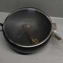 Carbon Steel Wok Pan, 10.2" Woks & Stir-Fry Pans with Glass Lid Cookwares, Nonstick Wok Flat Bottom Small Handmade Chinese Wok For for All Stoves