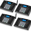 Intercoms Wireless for Home Hands Free, Upgrade Two Way Intercom 5300 Feet Range, Full Duplex Wireless Intercom System for Home Use, Home Communication System with Clear Sound(4 Packs, Black)