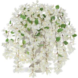 Bougainvillea Artificial Flowers Fake Flower White 3Pcs, Long Stems Artificial Bougainvillea Flowers for Tall Vase, Faux Hanging Flower Silk Floral for Home Room Garden Party Centerpiece Decor