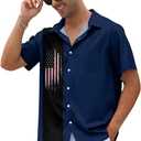 Lzzidou 4th of July Shirts for Men Patriotic American Flag Shirts USA Memorial Day Shirt (Small)
