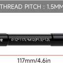 Bicycle Thru Axle Adapter - Bike Hub Thru-axle for Bike Forks and Rear Shock, Thread Pitch: 1.5mm, Length: 12mm x117/120/121/123/126/128/130/135/142/157/162/165/168/171/175/177/181mm