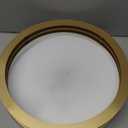 Dimmable Gold Flush Mount Ceiling Light, Modern Round LED Ceiling Lights Fixture, Kitchen Flushmount Light for Bedroom Hallway Laundry Room 2700 K-6000 K 5CCT (11.8 in)