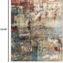 Lahome Modern Abstract Living Room Rug 8x10, Washable 8x10 Area Rugs for Bedroom Stain Resistant Non Slip, Large Red Soft Indoor Carpet for Dining Room Table Home Decor