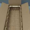 Upgraded Paper Rope Scalloped Edge Toilet Paper Storage Basket, Small Living Room, Bedroom Decor Baskets for Over Toilet Storage Shelf, End Table, Shelves and More, with 2 Wooden Handle (Neutral)