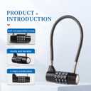 Combination Lock Cable Lock with 4 Digits Cabinet Lock with 3.5" Cable Length Twist 3.5" Length Durable Cable Ideal for lockers, Gym, Toolbox, Case Small Size (3.5")